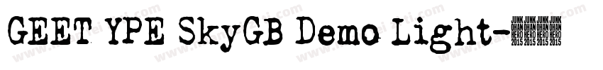 GEET YPE SkyGB Demo Light字体转换